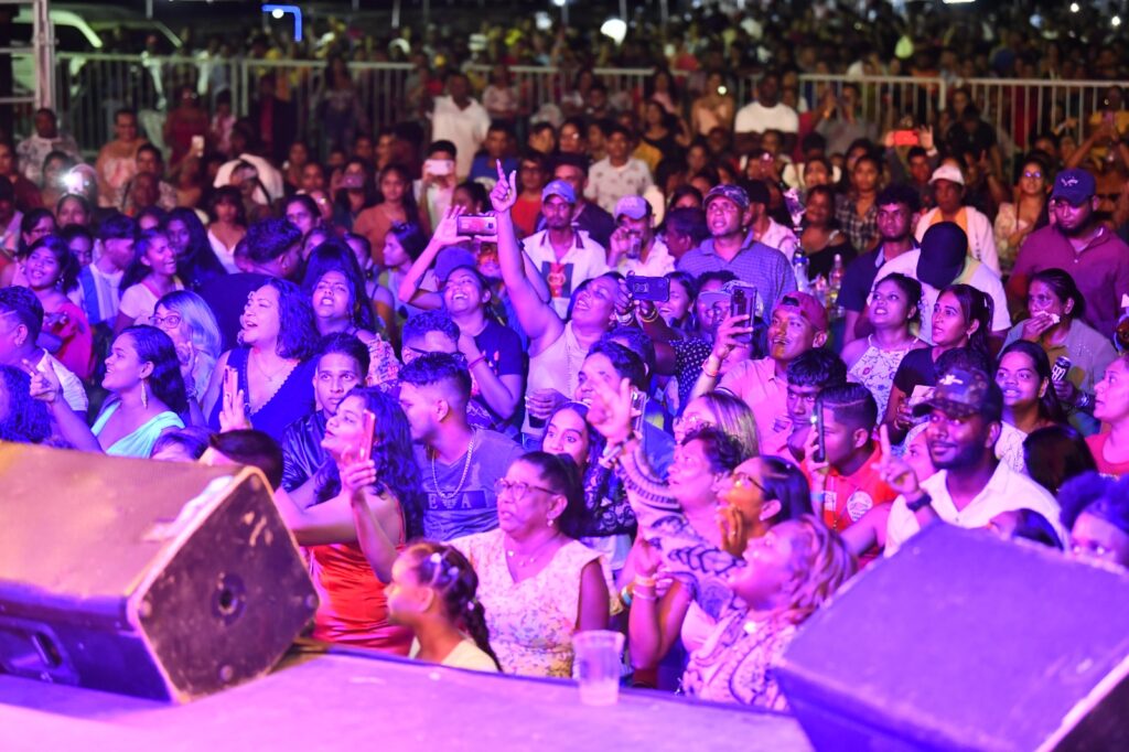 An eager crowd gathered at the One Guyana Mega Concert