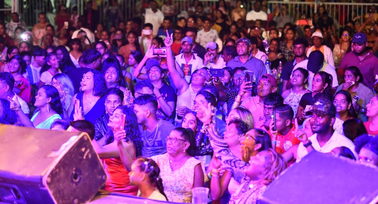An eager crowd gathered at the One Guyana Mega Concert