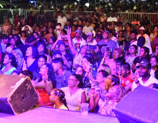 An eager crowd gathered at the One Guyana Mega Concert
