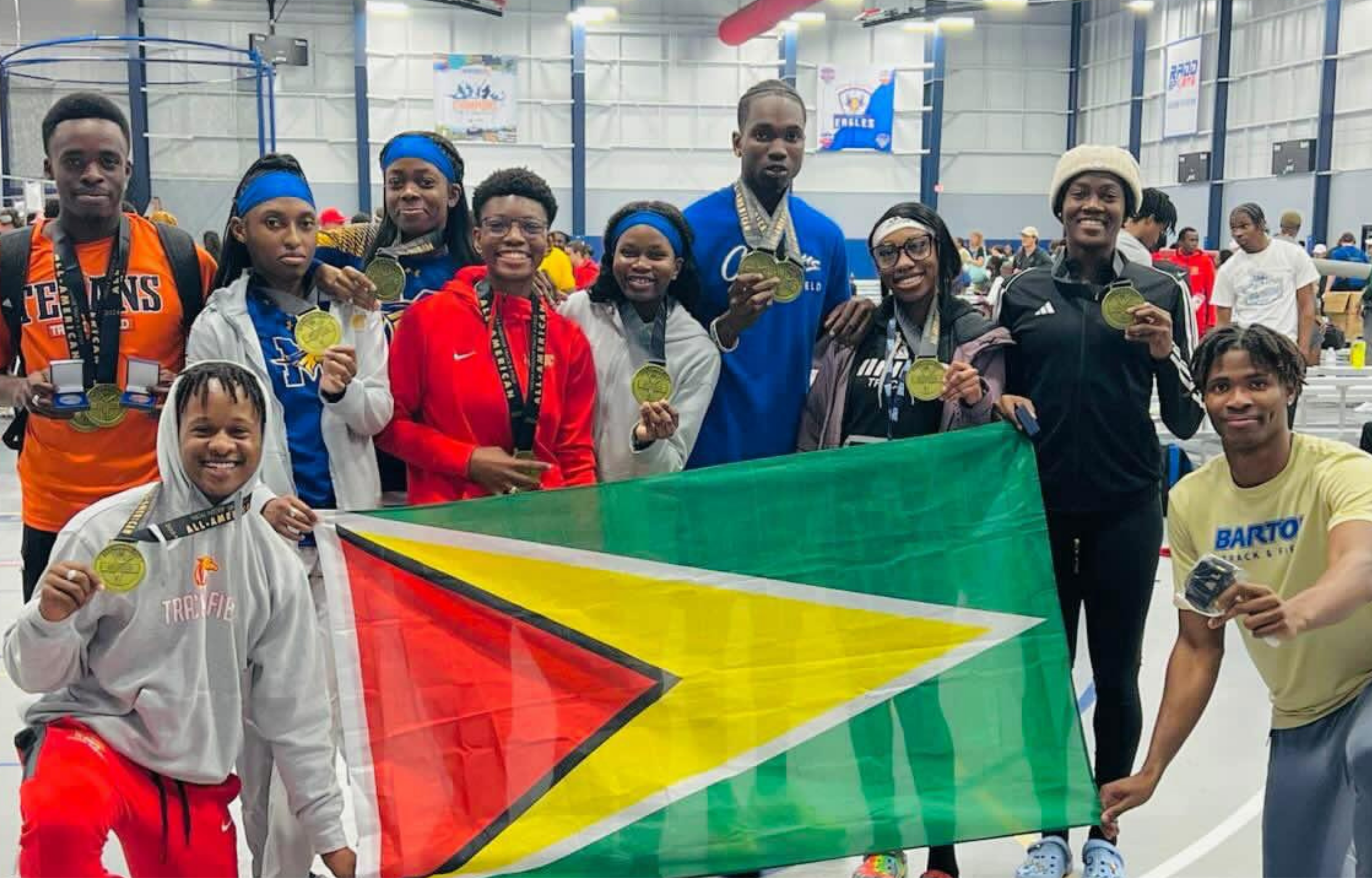 Guyanese Track Athletes Secure Podium Finishes at US College Meets