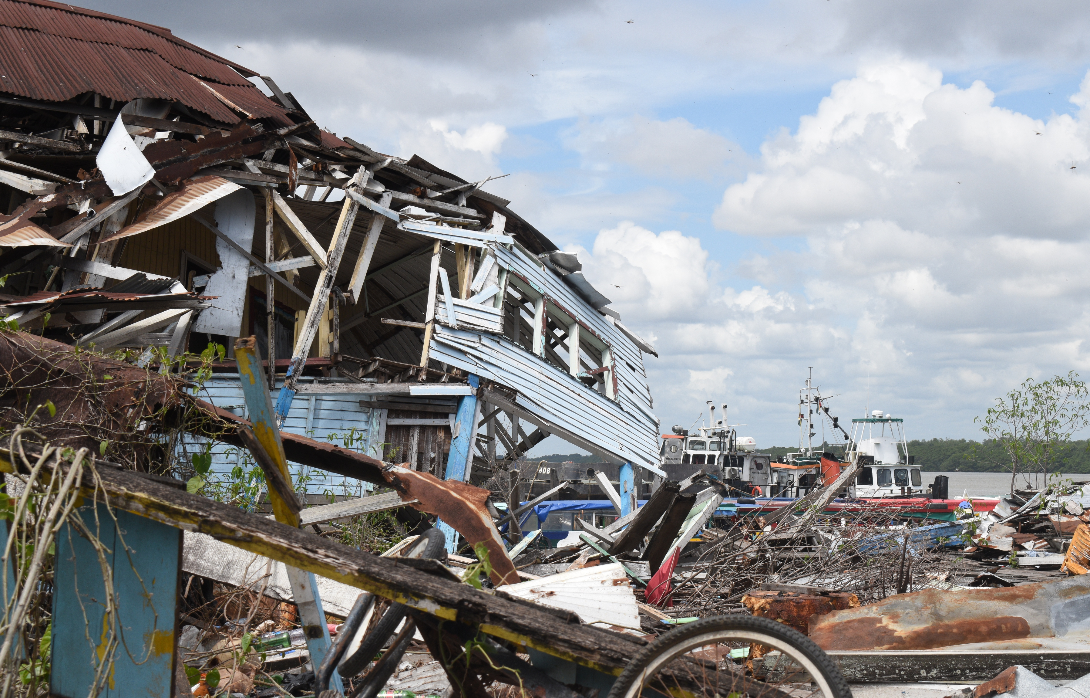 Debris Clearing Continues at Stabroek Wharf