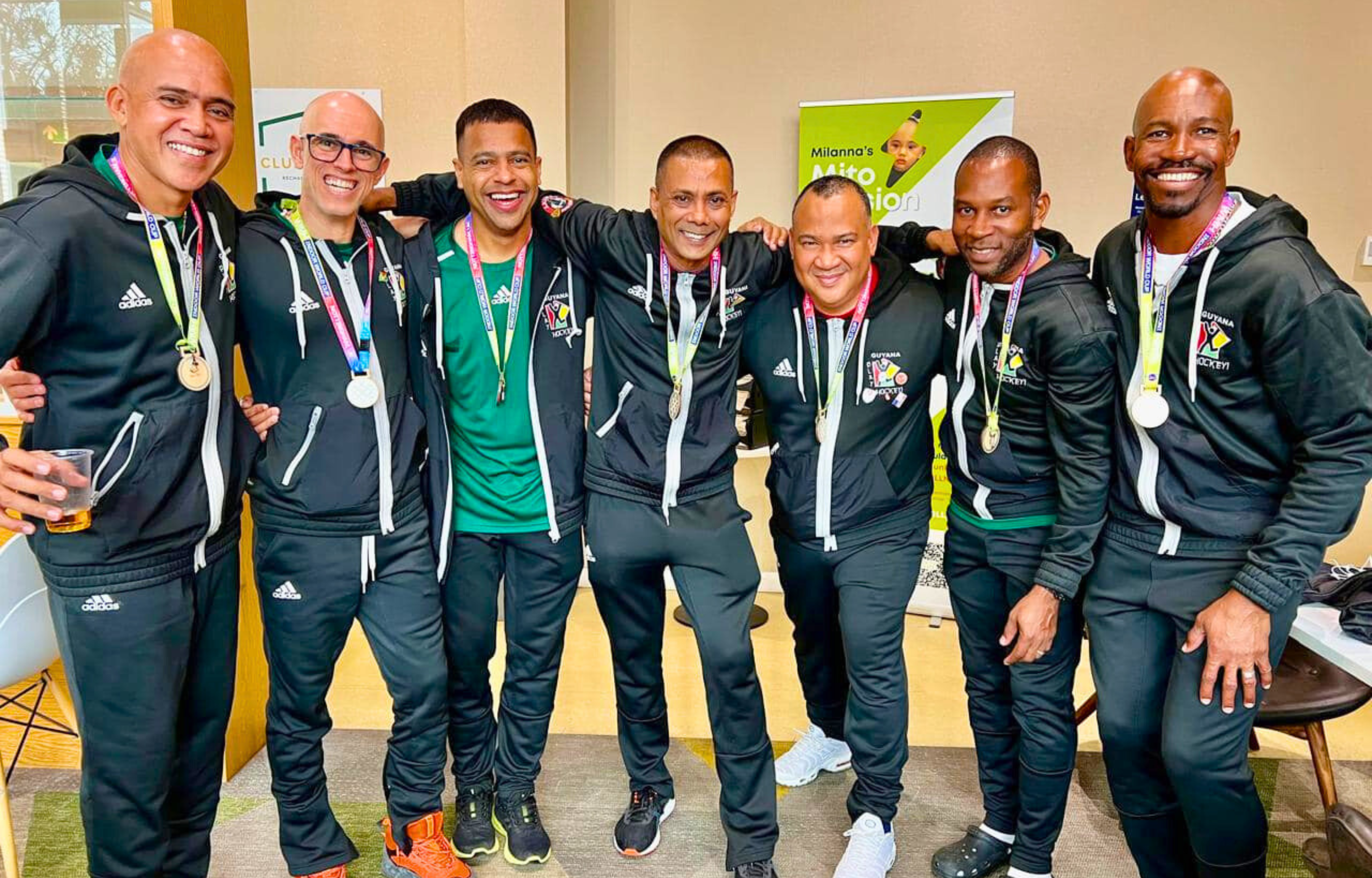 Guyana Men’s Hockey Team Clinches Silver in Over 45 Indoor Hockey World Cup