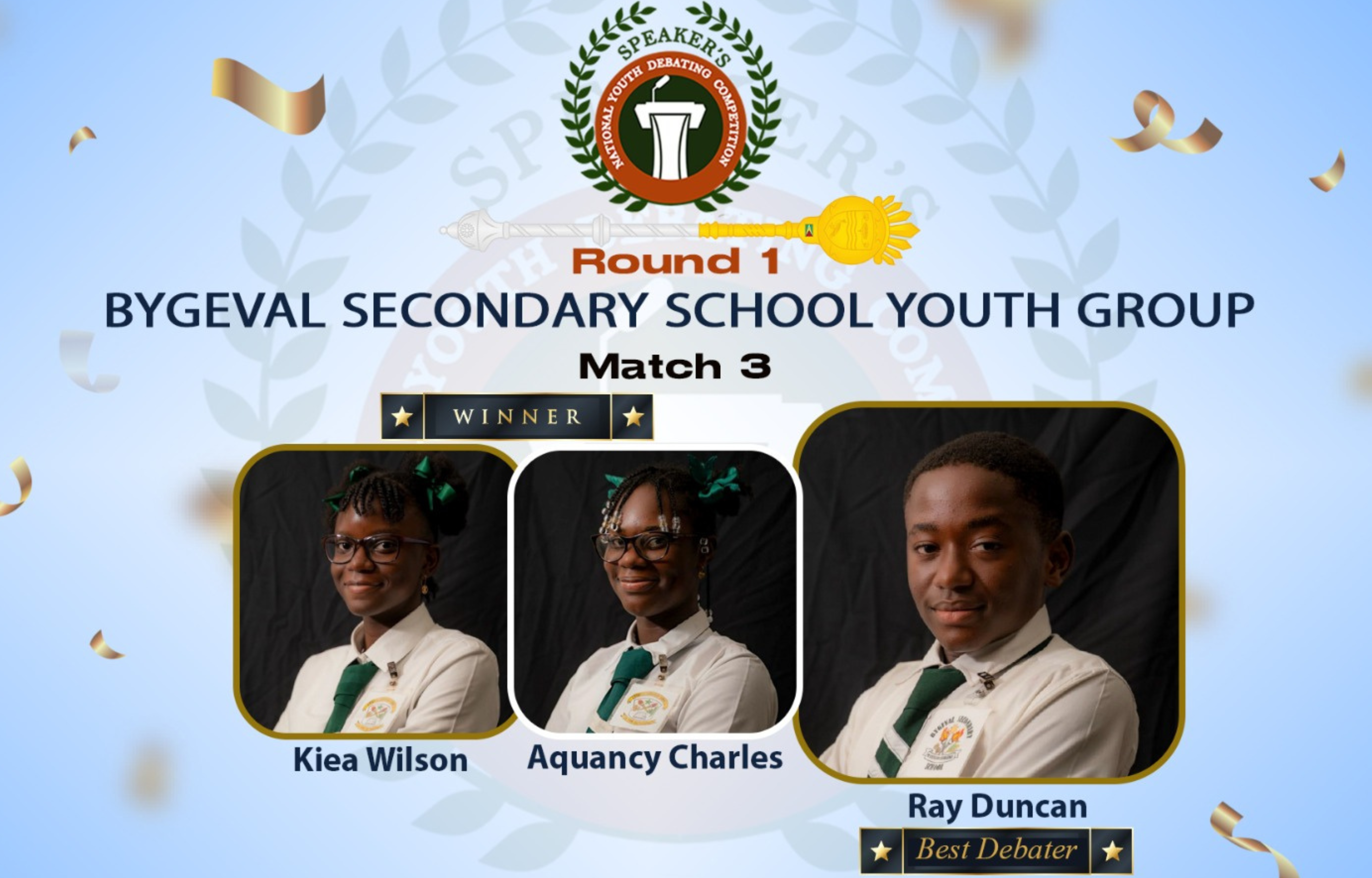 Bygeval Secondary Advances in Speaker’s National Youth Debating Competition