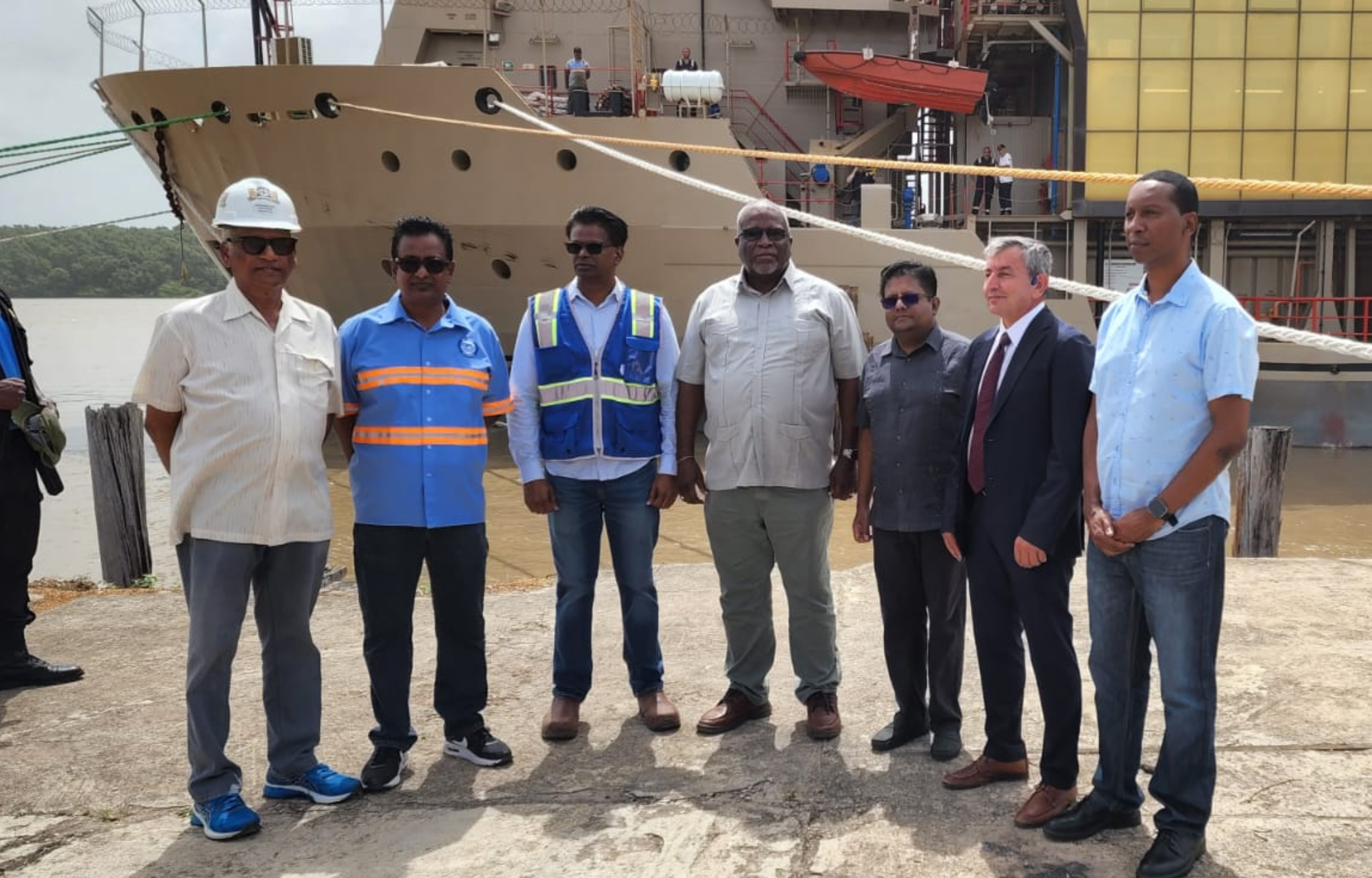 Prime Minister Tours Power Ship Docked at Everton, Berbice