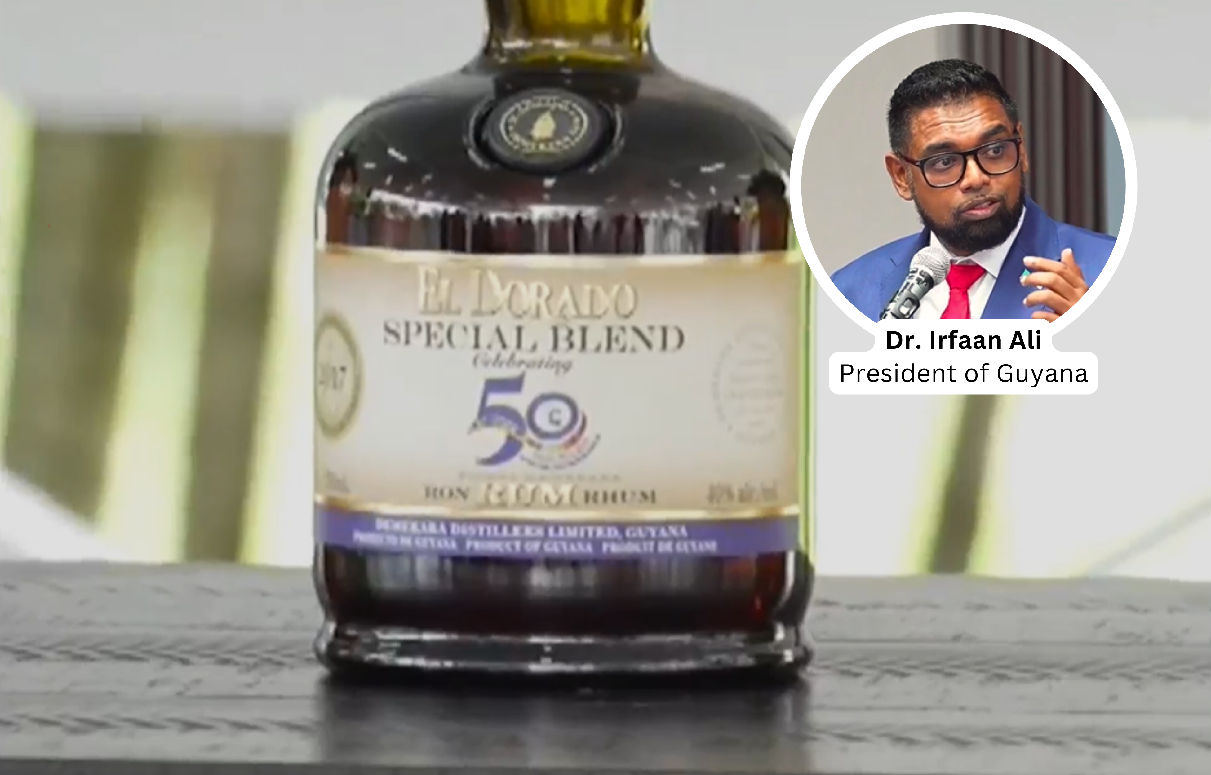 DDL Presents Special Rum Blend to President Irfaan Ali for CARICOM Anniversary