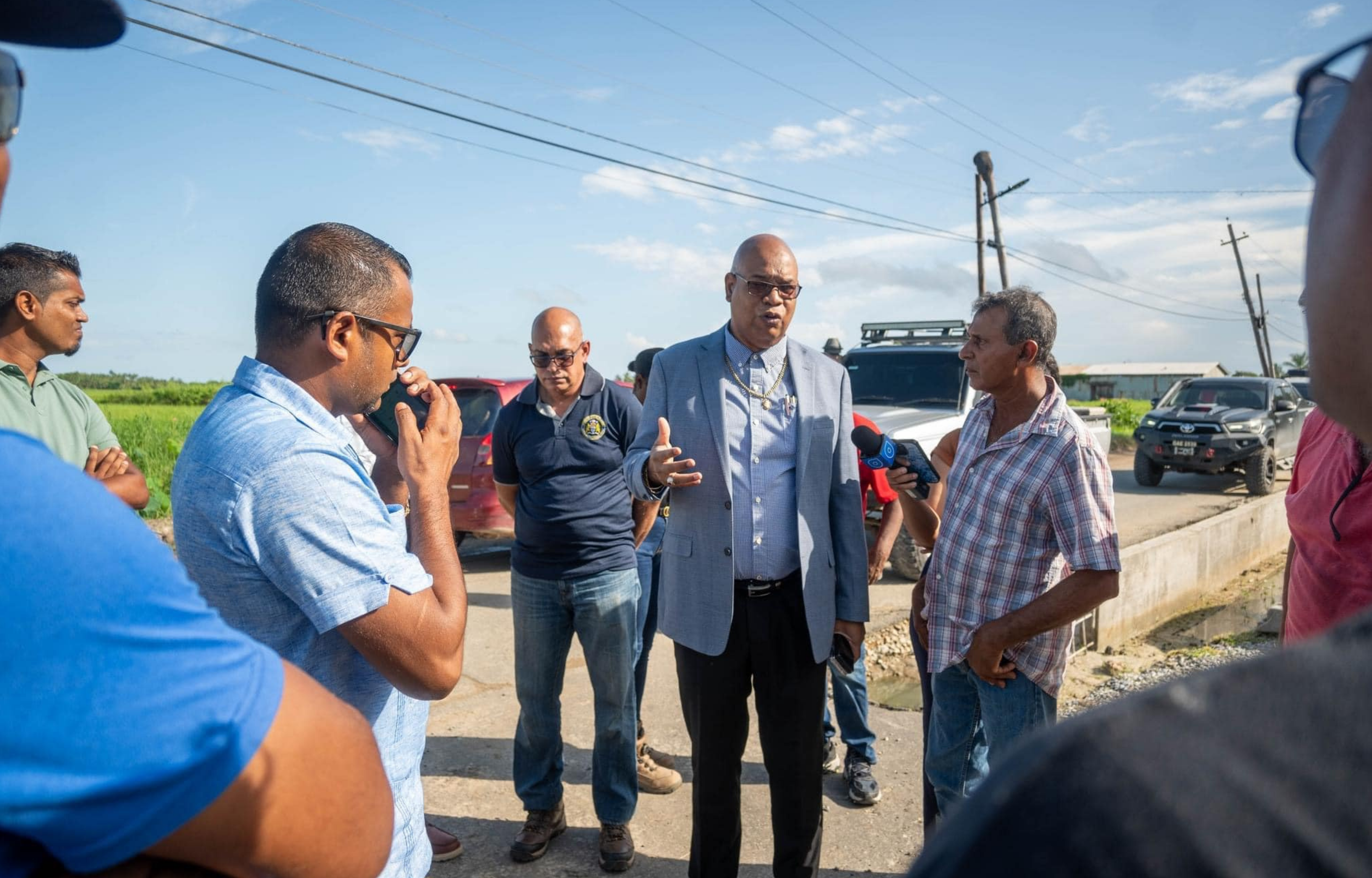 Minister Edghill Engages Region Five Communities on Road Works Progress
