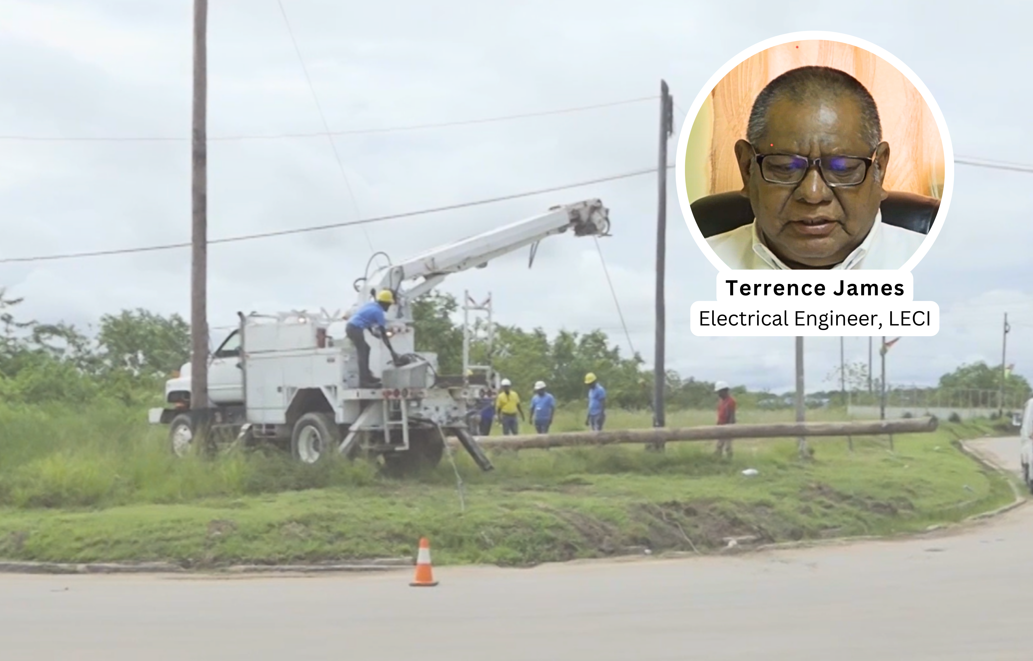 Electricity Poles Relocated for New Wismar Mackenzie Bridge Construction