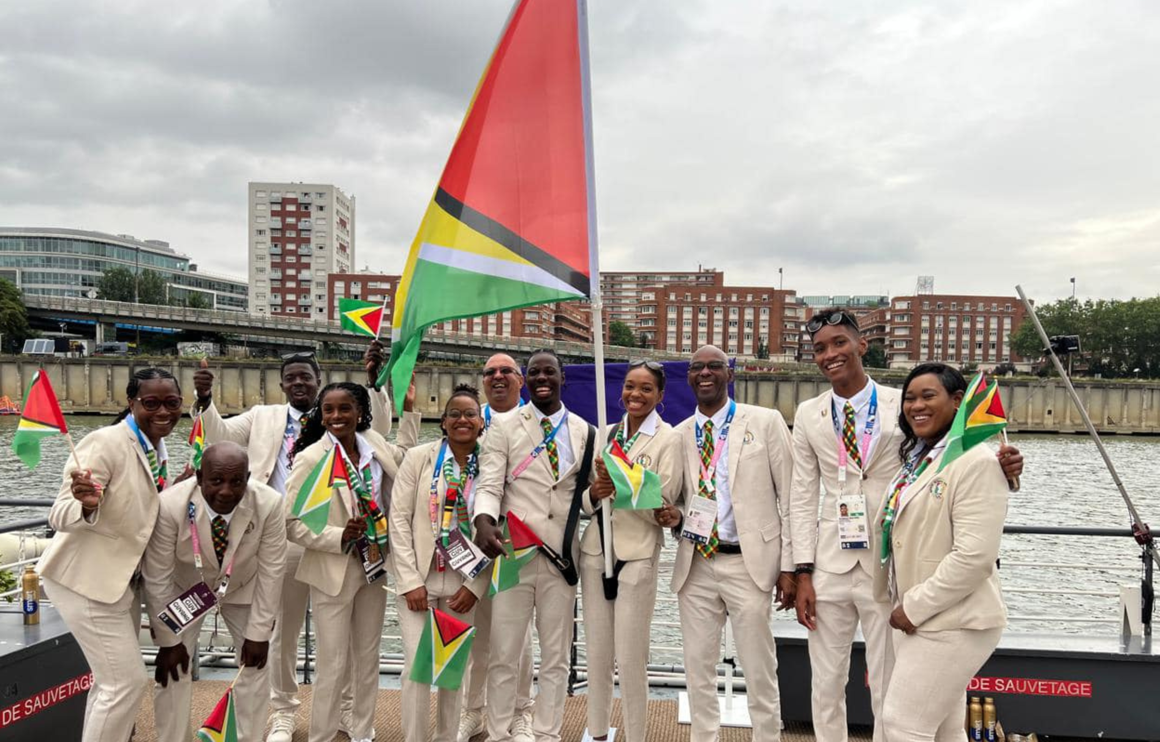 Team Guyana Shines at the Opening Ceremony of the 2024 Paris Olympics