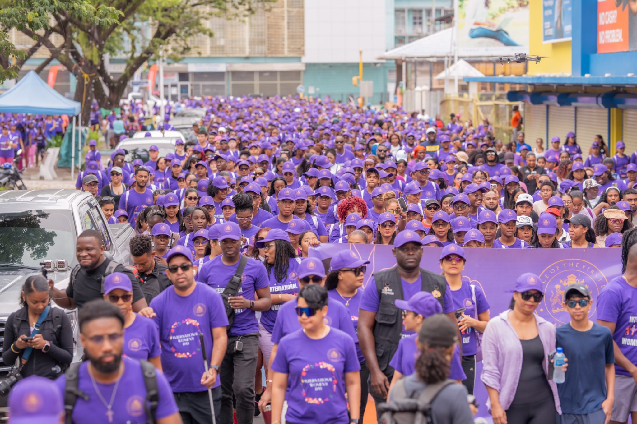 Int’l Women’s Day Walk pays tribute to domestic violence victims in Guyana