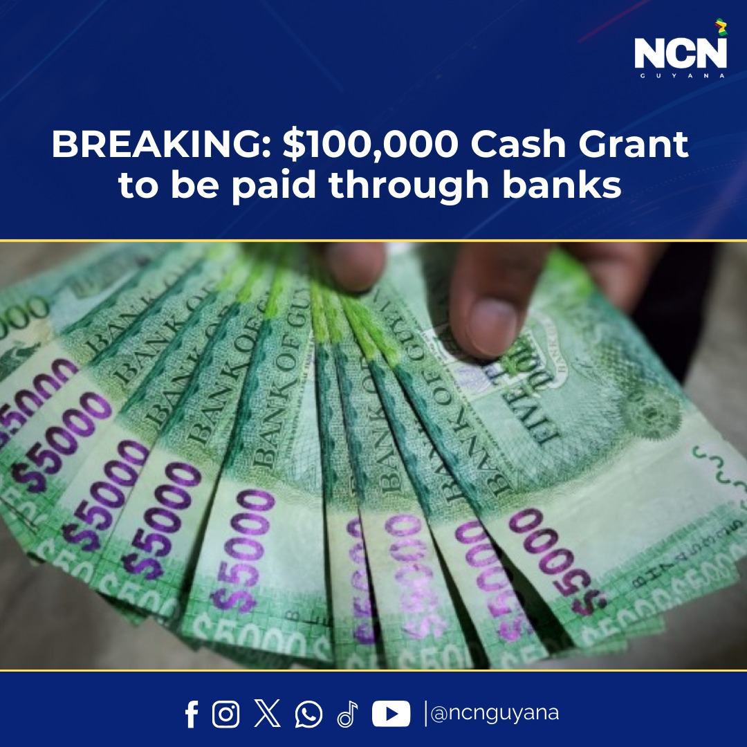 $100,000 Cash grants to be paid through banks