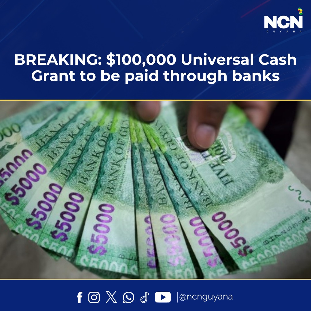 $100,000 Cash grants to be paid through banks