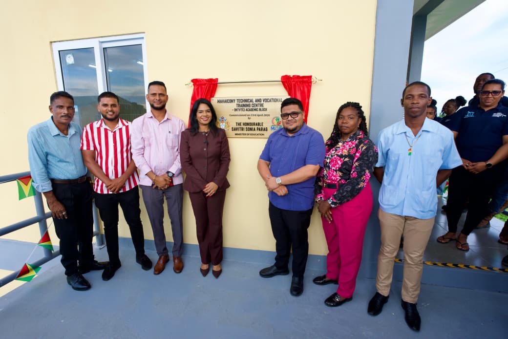 New block commissioned at Mahaicony TVET Centre