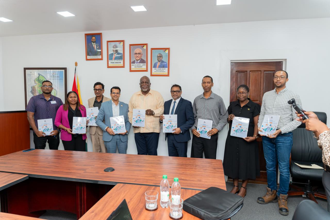 Prime Minister Phillips officially receives Guyana’s Demand Side Management Action Plan