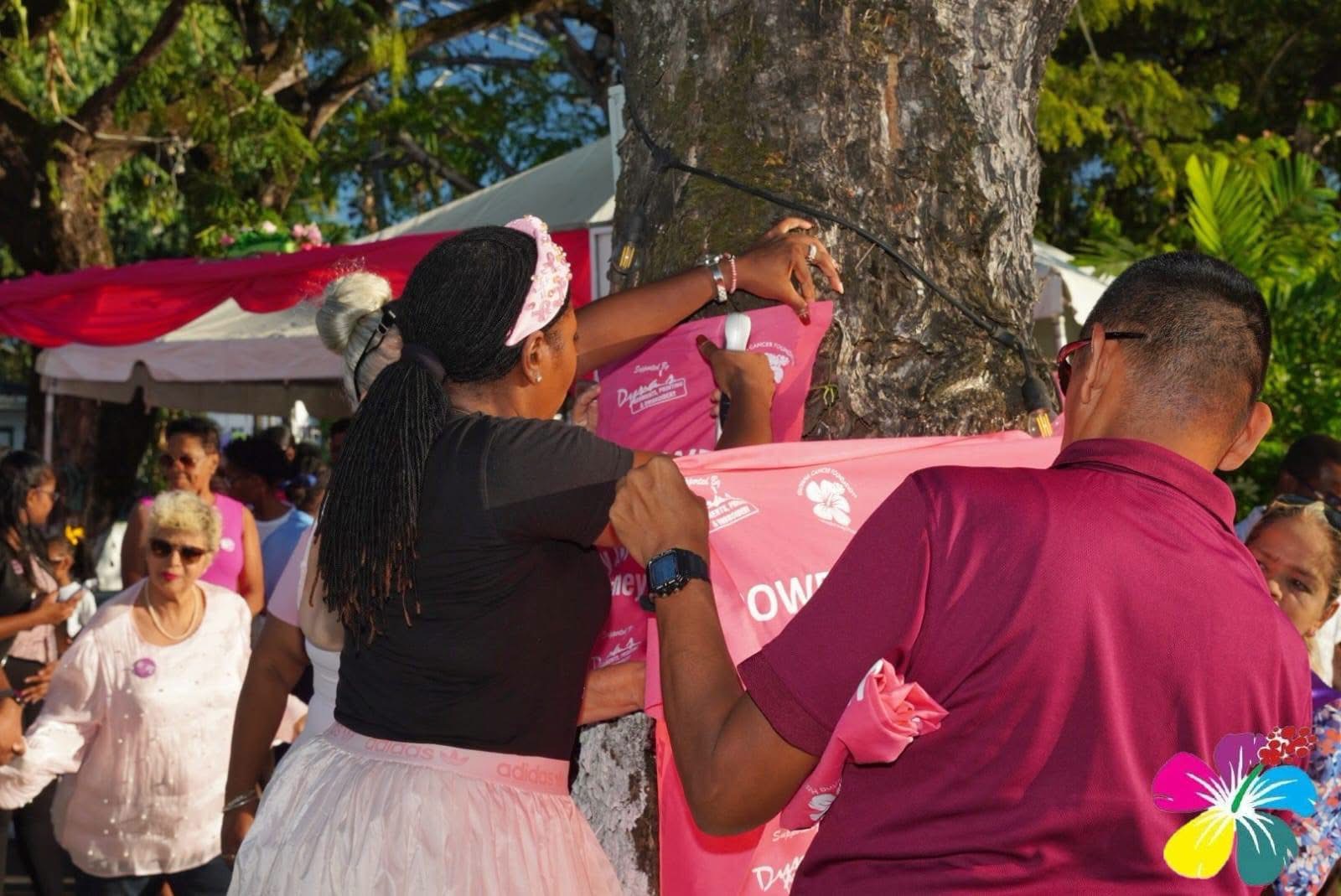 Breast Cancer Awareness Month gets underway with Breast Cancer Tree Wrapping